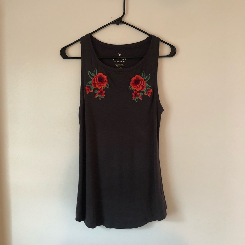 American Eagle Soft & Sexy Tank Dark Gray Size S